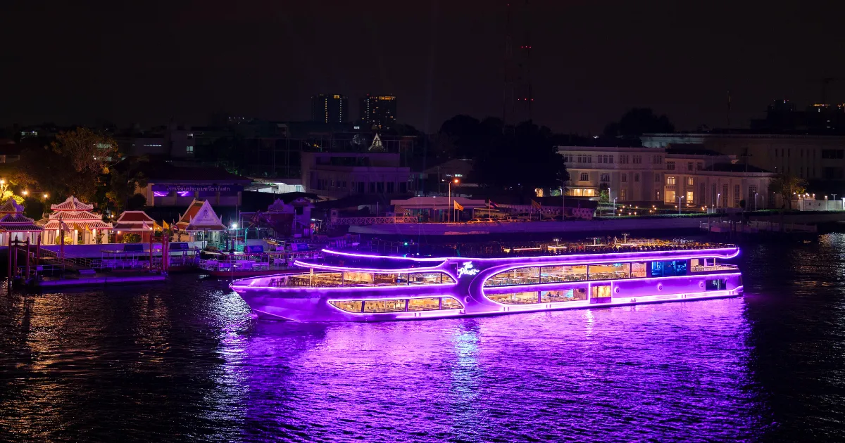 ล่องเรือเจ้าพระยาเดอะแพลนเน็ต ครูซ เรือหรูมาก สวยเลย